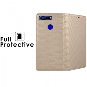 Telone atverčiamas  Huawei honor view 20 dėklas - auksinės spalvos